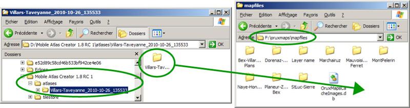 Intégration de la carte à Oruxmaps